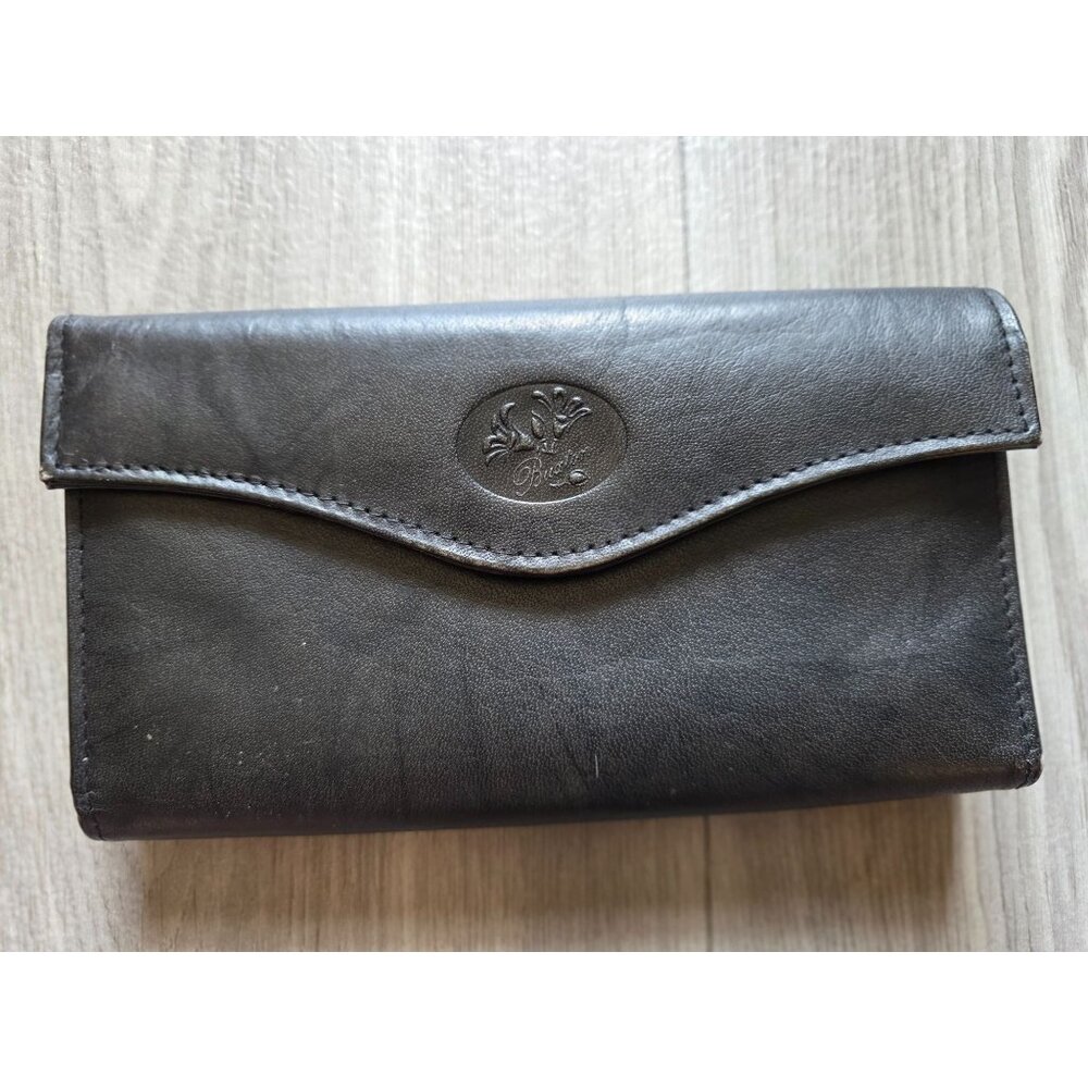 Buxton Black Leather Womens Wallet With Snap Closure & ID Holder